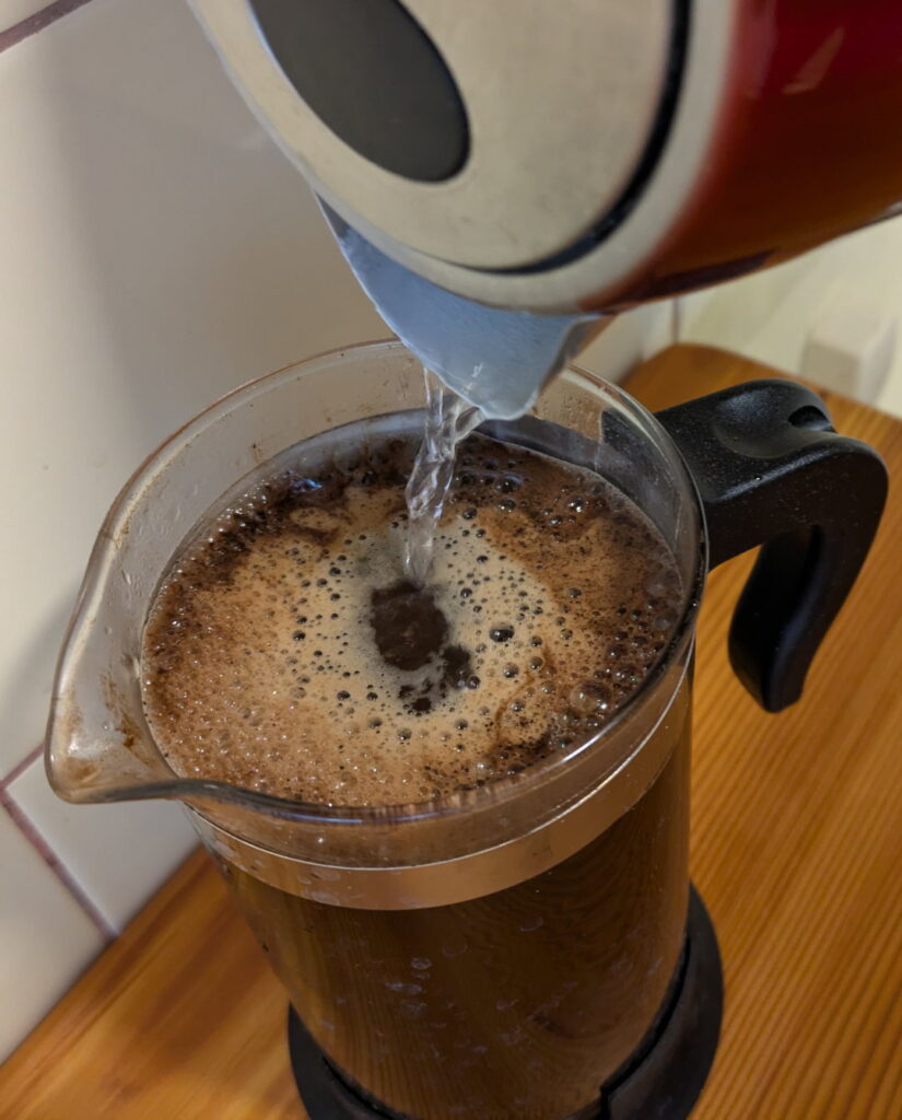 Zubereitung in der French Press Kanne
